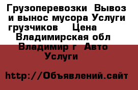 Грузоперевозки, Вывоз и вынос мусора.Услуги грузчиков  › Цена ­ 400 - Владимирская обл., Владимир г. Авто » Услуги   
